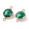 Synthetic Malachite Connector Charms G-C102-09G-G-2