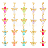 40Pcs 10 Colors Angel Acrylic Pendant Decorations HJEW-PH02043-1