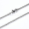 Non-Tarnish 304 Stainless Steel Cable Chain Necklace NJEW-S420-007C-P-2