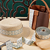 Polyester Jacquard Flower Ribbon for Clothing Accessories OCOR-WH0090-73B-7