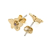Brass Micro Pave Cubic Zirconia Ear Studs EJEW-P283-01G-02-2