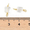 Glass Faceted Square Connector Charms KK-C097-09G-01-3