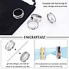 12Pcs Stainless Steel Grooved Finger Ring Settings STAS-UN0038-94C-5
