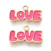 304 Stainless Steel Enamel Pendants X1-STAS-T068-02B-1