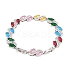 Platinum Tone Brass Micro Pave Cubic Zirconia Tennis Bracelets BJEW-B160-12P-6