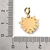 Heart 304 Stainless Steel Rhinestone Pendant Decorations STAS-H202-04G-01-3