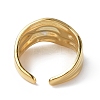 Ion Plating(IP) 304 Stainless Steel Open Cuff Ring for Women RJEW-C046-09G-3