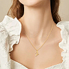 1pc 304 Stainless Steel Letter Pendant Necklaces NJEW-LP0001-39Z-G-4