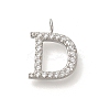 304 Stainless Steel Micro Pave Cubic Zirconia Pendants STAS-H228-06P-D-1