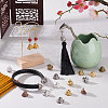 112Pcs 7 Colors Tibetan Style Alloy Bead Caps FIND-PH0023-83-2