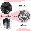 Polyester Lace Tassels Gauze Scarf for Women AJEW-WH20077-040B-5