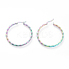 Electroplated 304 Stainless Steel Big Hoop Earrings EJEW-G258-02A-2