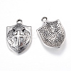 Tibetan Style Alloy Pendants X-TIBEP-Q062-14AS-RS-2