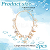 2Pcs Summer Beach Natural Shell & Resin Imitation Pearl Waist Chains AJEW-UN0002-13-3
