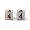 Tarnish Resistant 303 Stainless Steel European Beads STAS-G286-P04-2