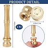 1Pc Golden Tone Brass Wax Seal Stamp Heads with Bamboo Stick Shaped Handles STAM-CP0001-05Q-2