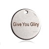 Non-Tarnish Spray Painted 201 Stainless Steel Pendants STAS-F090-06P-1
