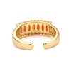 Bling Orange Cubic Zirconia Cuff Ring KK-Z023-05G-3