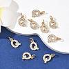 SHEGRACE Brass Micro Pave Clear Cubic Zirconia Pendants XGRQ29939-394G-Q-4