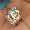 Hammered Alloy Finger Link Rings for Women FS-WG9B92C-03-1