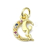 Brass Micro Pave Cubic Zirconia Pendants KK-H475-15G-01-1