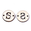 Unfinished Natural Poplar Wood Links Connectors WOOD-S045-140A-01S-2