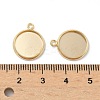 Flat Round Brass Pendant Cabochon Settings KK-K414-14E-G-3