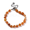 Natural Red Aventurine Beaded Bracelets for Women G-P563-07P-07-4