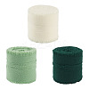 3 Rolls Polyester Raw Edges Ribbons SRIB-TAC0002-26F-2
