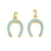 Brass Micro Pave Light Sky Blue Cubic Zirconia Pendants X-CU-CBABDE1-08G-1