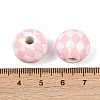 Christmas Printed Schima Wood European Beads WOOD-I015-01G-3