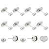 10Pcs 304 Stainless Steel Studs Earrings Findings EJEW-LP0001-11-1