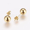 Brass Ear Studs EJEW-E213-D-11G-2