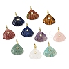 Natural Mixed Stone Carved Pendants G-C282-05-1