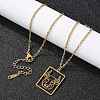 304 Stainless Steel Necklace NJEW-D330-01G-02-4