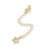 Brass Micro Pave Cubic Zirconia Ends with Chains KK-U043-02G-1