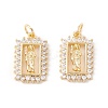 Rack Plating Brass Micro Pave Cubic Zirconia Pendants ZIRC-I057-03G-1