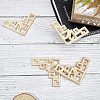 Natural Solid Wood Carved Onlay Applique Craft WOOD-FH0001-30-4