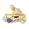 Rack Plating Brass Micro Pave Cubic Zirconia Pendant KK-Q795-14-1
