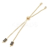 Brass Pave Cubic Zirconia Box Chain Slider Bracelet Making MAK-K024-02G-02-2