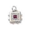 Brass Micro Pave Cubic Zirconia Pendants KK-U033-02P-02-1