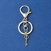304 Stainless Steel Initial Letter Key Charm Keychains KEYC-YW00004-09-2