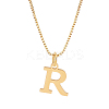 1pc 304 Stainless Steel Letter Pendant Necklaces NJEW-LP0001-38R-G-1