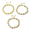 Rack Plating Brass Coffee Bean Chain Bracelet for Women RJEW-D078-08-1
