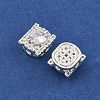 Rack Plating Brass Micro Pave Cubic Zirconia Beads KK-F879-07S-2