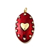 Brass Micro Pave Clear Cubic Zirconia Pendants KK-F899-01B-G-1