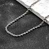 Tarnish Resistant 304 Stainless Steel Rope Chain Necklaces LS-STAS-S029-01-1