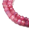 Faceted Rondelle Natural Red Tourmaline Bead Strands G-F289-45-4