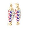 Brass Enamel Pendants KK-C143-44B-G04-1