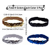 12Pcs 4 Colors Yarn & Rubber Elastic Headbands OHAR-GF0001-17-2